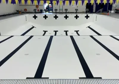 Two Rivers Highschool pool shot from the shallow end center